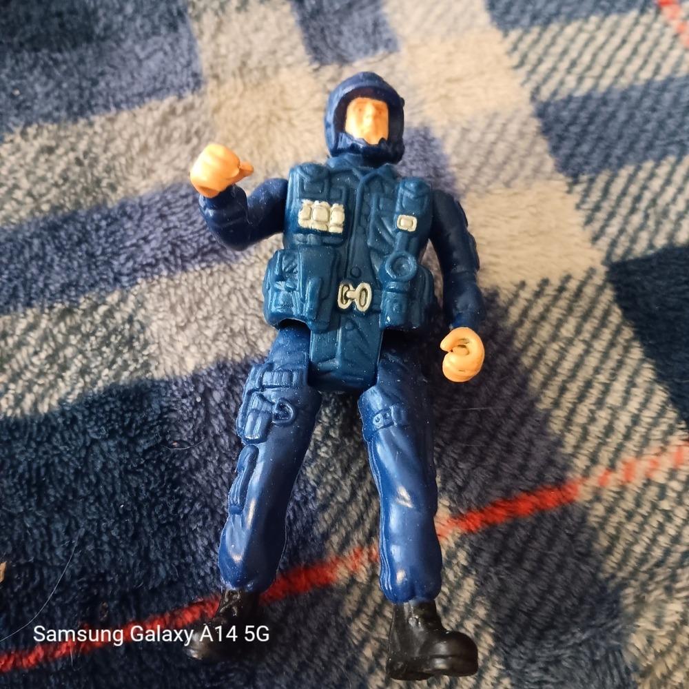 Military Action Figure Set 2 Navy Blue Tactical Soldiers 3.75 Inch Articulated - Picture 3 of 9